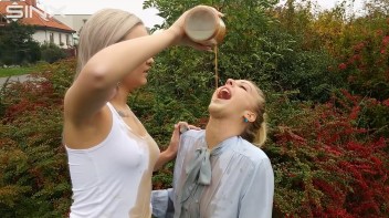 Drink Swapping Blondes Get Wet And Messy Screencap 20 on www.sinx.com