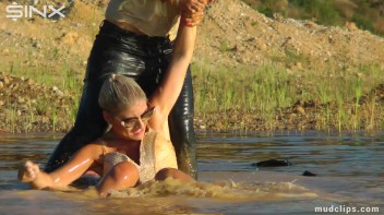 Mud Wrestling Catfighting Babes Dirty Dunking - Cam 2 Screencap 27 on www.sinx.com