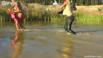 Mud Wrestling Catfighting Babes Dirty Dunking - Cam 2 Screencap 35 on www.sinx.com