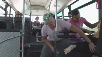 Horny Guys Share Blonde Sex Doll On The Bus Screencap 4 on www.sinx.com