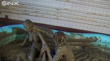 Catfighting Babes Mud Wrestle To Settle! Screencap 32 on www.sinx.com