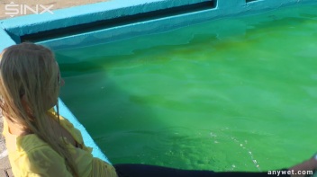 Sexy Blonde Swims And Splashes In Outdoor Pool Screencap 35 on www.sinx.com