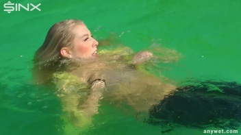 Sexy Blonde Swims And Splashes In Outdoor Pool Screencap 59 on www.sinx.com