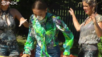 Wet And Messy Duo Splosh Their Friend Screencap 8 on www.sinx.com
