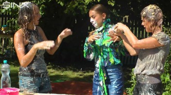 Wet And Messy Duo Splosh Their Friend Screencap 9 on www.sinx.com