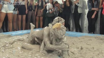 Muddy Wrestling: Pornstar Power - Nathaly Cherie vs. Vanessa Screencap 97 on www.sinx.com