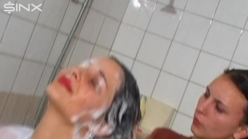 Raven Haired Babes Lather Up Their Hair Screencap 49 on www.sinx.com