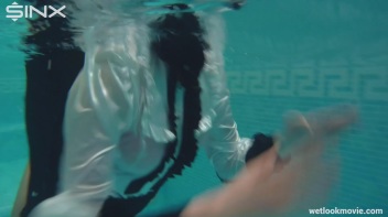 Clothed Lesbian Friends Jump Into Pool Together Screencap 36 on www.sinx.com