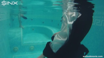 Clothed Lesbian Friends Jump Into Pool Together Screencap 37 on www.sinx.com