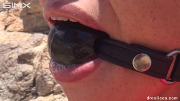 Handcuffed Hottie Is Ballgagged And Drools Over Herself Screencap 22 on www.sinx.com