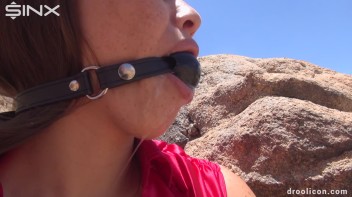 Handcuffed Hottie Is Ballgagged And Drools Over Herself Screencap 29 on www.sinx.com