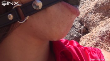 Handcuffed Hottie Is Ballgagged And Drools Over Herself Screencap 30 on www.sinx.com