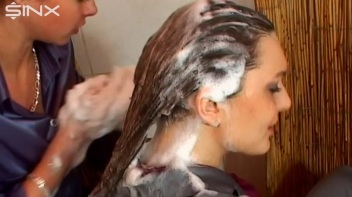 Hot Brunette Gets Her Hair Lathered In Shower Screencap 44 on www.sinx.com