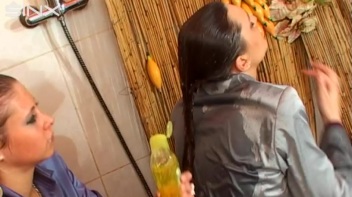 Hot Brunette Gets Her Hair Lathered In Shower Screencap 8 on www.sinx.com