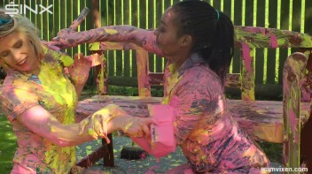 Messy Mamacitas, Girlfriends Paint Themselves Pretty Screencap 38 on www.sinx.com