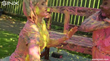 Messy Mamacitas, Girlfriends Paint Themselves Pretty Screencap 40 on www.sinx.com