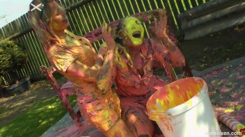 Messy Mamacitas, Girlfriends Paint Themselves Pretty Screencap 47 on www.sinx.com