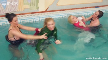 Hot Babes' Wet and Wild Poolside Antics Screencap 59 on www.sinx.com