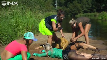 Hot girls wrestle in mud Screencap 25 on www.sinx.com