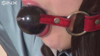 Ball Gagged Babe Drools Down Herself Screencap 37 on www.sinx.com