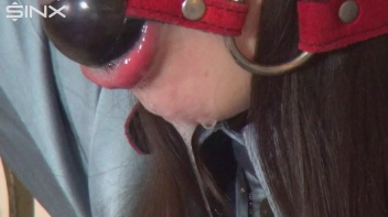 Ball Gagged Babe Drools Down Herself Screencap 41 on www.sinx.com