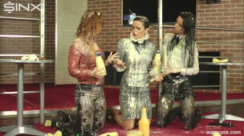 Production Crew Of Sexy Girls Wrestle In Sauce Screencap 49 on www.sinx.com