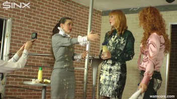 Production Crew Of Sexy Girls Wrestle In Sauce Screencap 8 on www.sinx.com