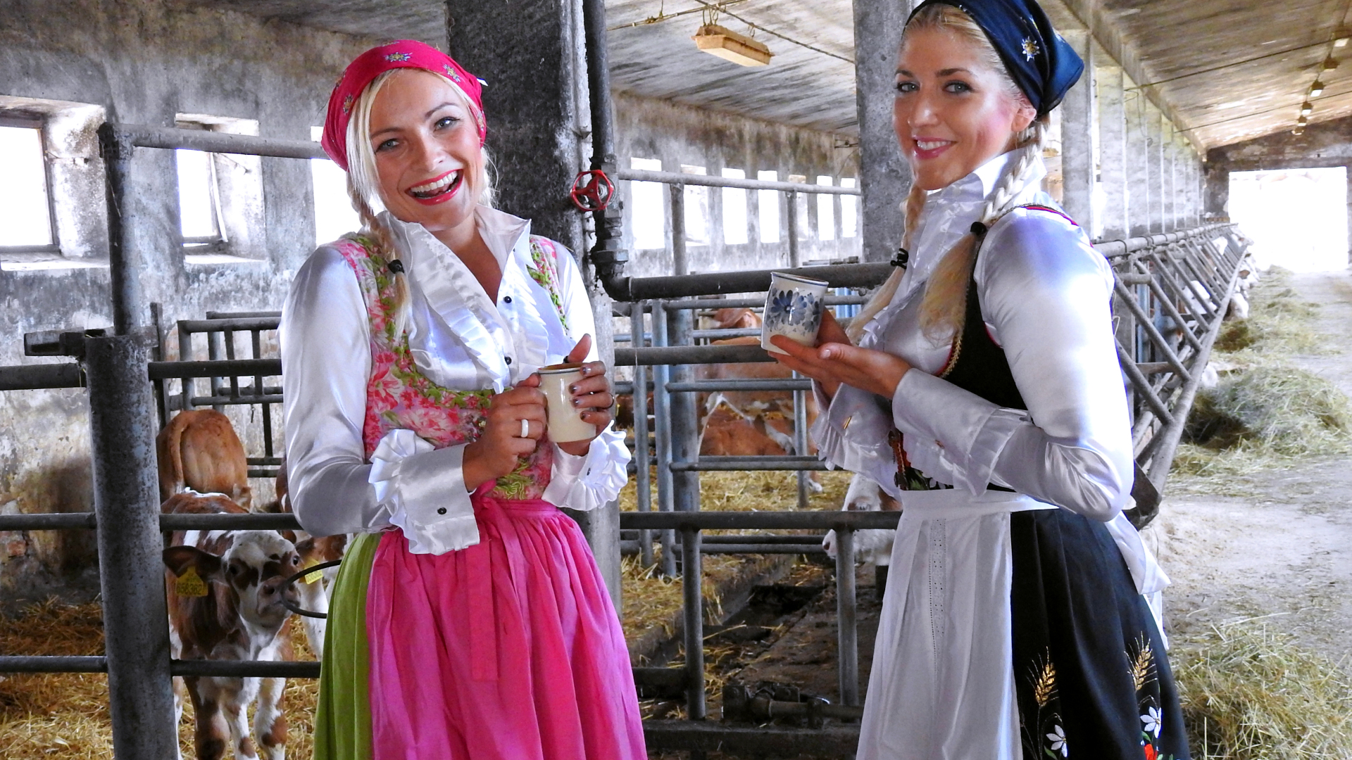 Sexy milkmaids get messy with cream and eggs - Cam 1 on www.sinx.com