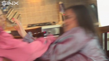 Catfighting Brunette Babes Get Naked Screencap 32 on www.sinx.com