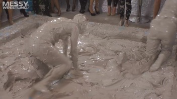 Muddy Wrestling: Fired Up Eurobabes Bring On The Mess - Audience Gets It! Screencap 20 on www.sinx.com