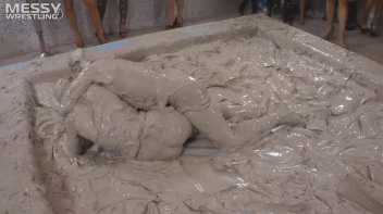 Muddy Wrestling: Fired Up Eurobabes Bring On The Mess - Audience Gets It! Screencap 28 on www.sinx.com