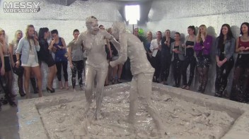 Muddy Wrestling: Fired Up Eurobabes Bring On The Mess - Audience Gets It! Screencap 45 on www.sinx.com