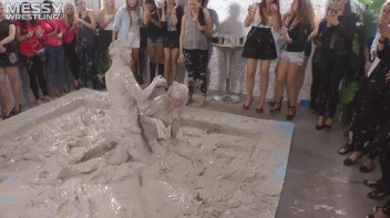Muddy Wrestling: Fired Up Eurobabes Bring On The Mess - Audience Gets It! Screencap 47 on www.sinx.com