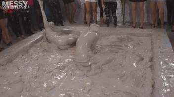 Muddy Wrestling: Fired Up Eurobabes Bring On The Mess - Audience Gets It! Screencap 68 on www.sinx.com