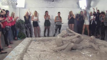 Muddy Wrestling: Fired Up Eurobabes Bring On The Mess - Audience Gets It! Screencap 80 on www.sinx.com