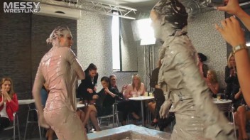 Muddy Wrestling: Sexy Nurse vs. Beauty In Black Screencap 21 on www.sinx.com