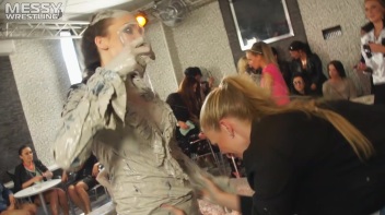 Muddy Wrestling: Sexy Nurse vs. Beauty In Black Screencap 25 on www.sinx.com