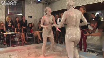 Muddy Wrestling: Sexy Nurse vs. Beauty In Black Screencap 44 on www.sinx.com