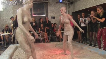 Muddy Wrestling: Sexy Nurse vs. Beauty In Black Screencap 46 on www.sinx.com