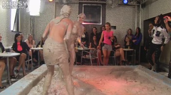 Muddy Wrestling: Sexy Nurse vs. Beauty In Black Screencap 50 on www.sinx.com