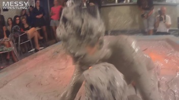 Muddy Wrestling: Sexy Nurse vs. Beauty In Black Screencap 71 on www.sinx.com