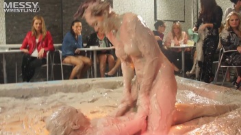 Muddy Wrestling: Sexy Nurse vs. Beauty In Black Screencap 79 on www.sinx.com