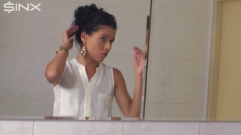 Raven Haired Babe Shampoos And Lathers Up Screencap 2 on www.sinx.com