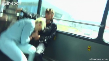 Diva Strokes Her Dildo And Slimes Babe On The Bus Screencap 12 on www.sinx.com