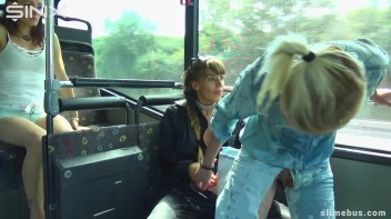 Diva Strokes Her Dildo And Slimes Babe On The Bus Screencap 42 on www.sinx.com