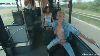 Diva Strokes Her Dildo And Slimes Babe On The Bus Screencap 43 on www.sinx.com