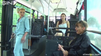 Diva Strokes Her Dildo And Slimes Babe On The Bus Screencap 5 on www.sinx.com