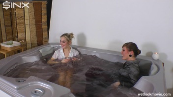 Fun And Flirty, Babes Play In Hot Tub Screencap 47 on www.sinx.com