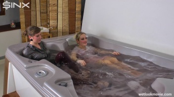 Fun And Flirty, Babes Play In Hot Tub Screencap 57 on www.sinx.com