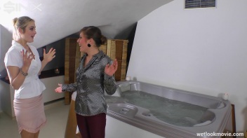 Fun And Flirty, Babes Play In Hot Tub Screencap 1 on www.sinx.com